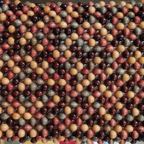 Vintage Brown and Tan Beaded Shoulder Bag - Picture 8 of 17